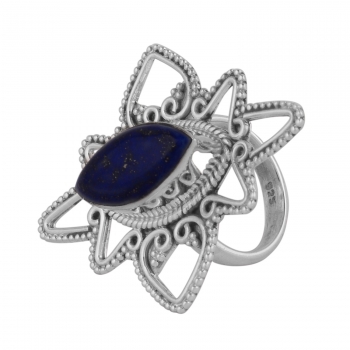 High fashion top selling blue lapis lazuli sterling silver ring